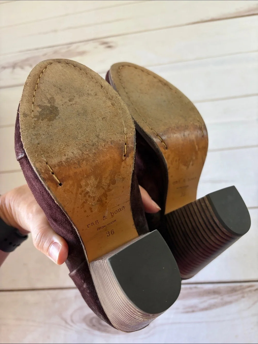 Rag & Bone  Burgundy Classic Newbury Ankle Boots